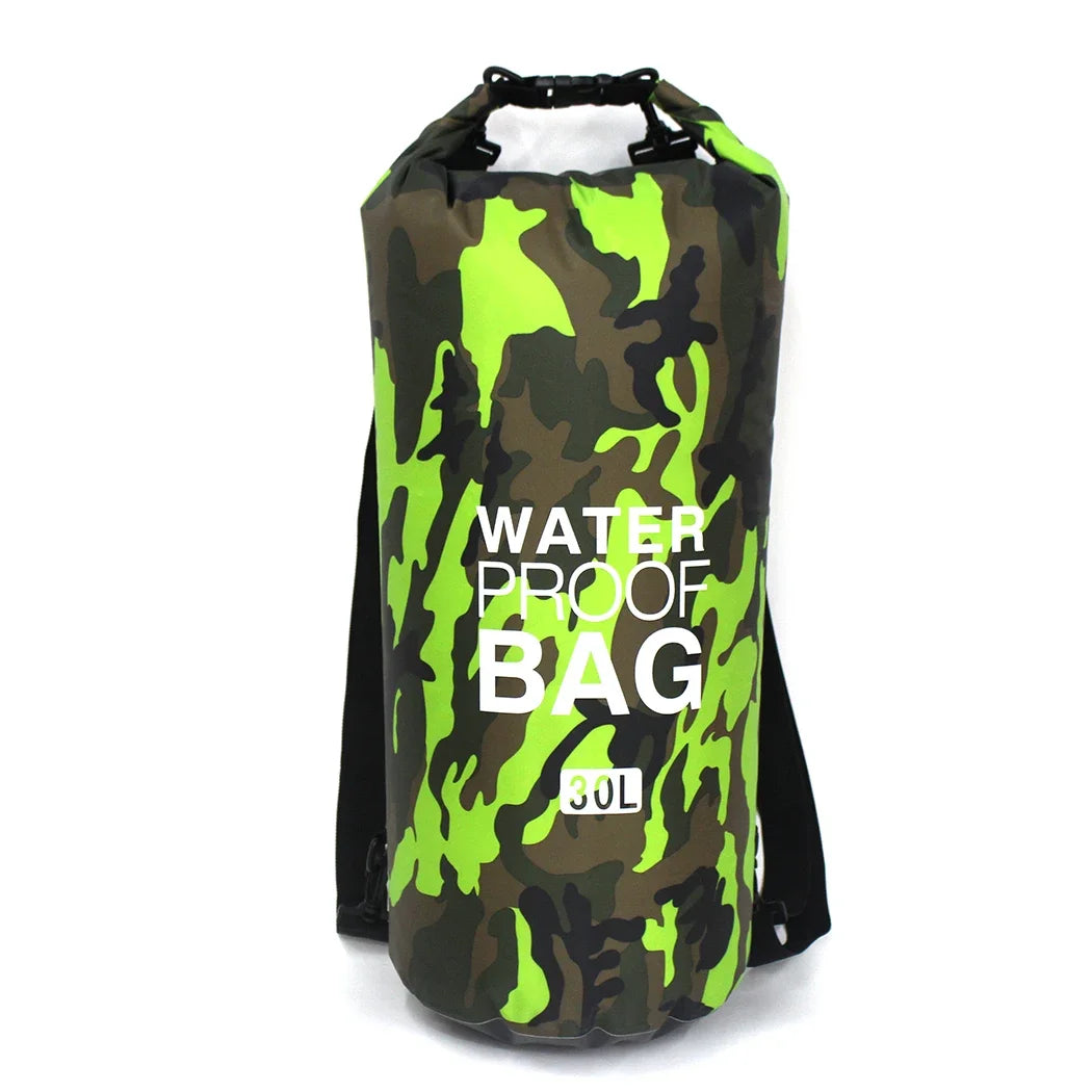 Dry bag waterproof camouflage 30L for kayaking and outdoor sports