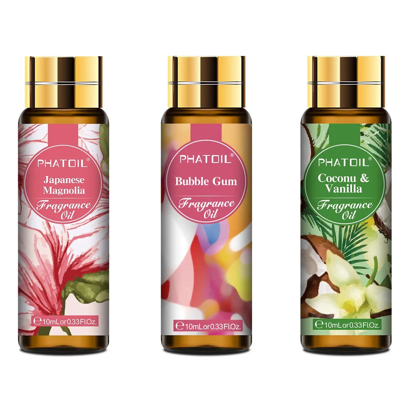 Phatoil Sweet Fruit Fragrance Oils Set 10ml For Aromatherapy And Diy Candles Cherry Apple Strawberry Mango Coconut