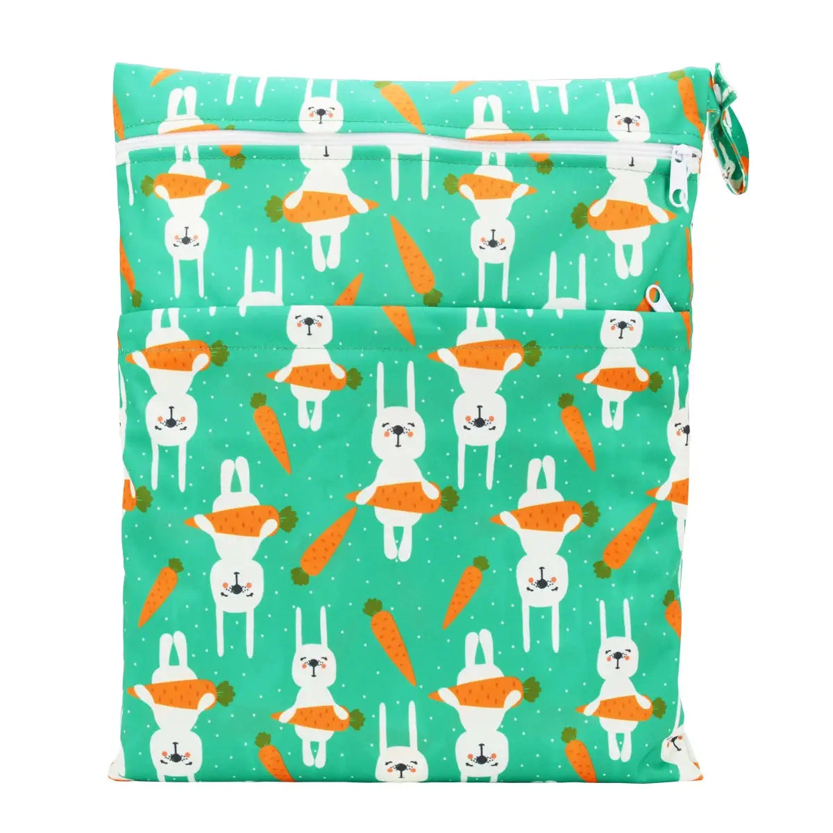Sigzagor Wet Dry Bag With Two Zippers Waterproof Reusable 36cm By 29cm For Baby Diapers Nappies Soiled Clothes Swimwear