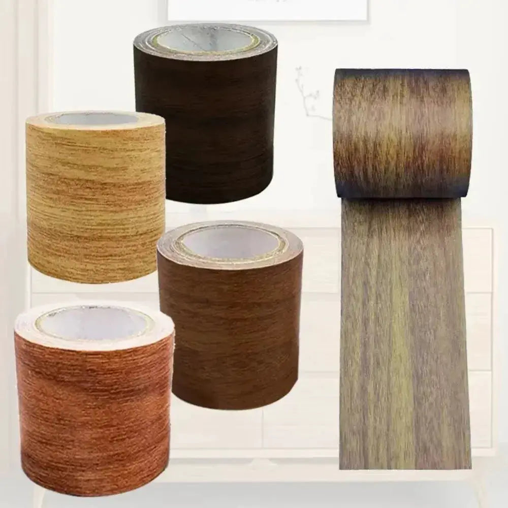 4.5M Roll Realistic Wood Grain Repair Adhesive Tape For Floors Cabinets Furniture Skirting Line Sticker Home Decoration