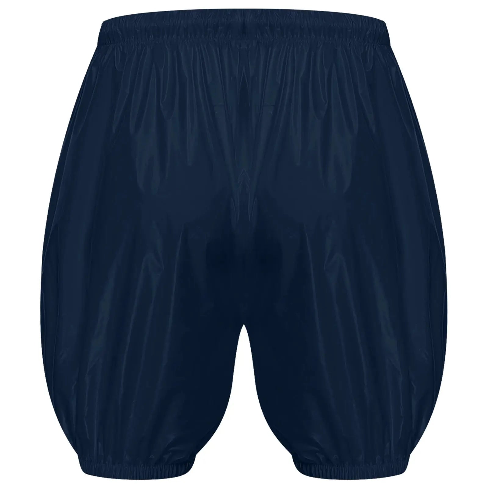 Diaper cover shorts for adults by Simples Market, navy blue waterproof reusable incontinence shorts