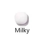 Drop earring Milky white crystal candy style, 10mm ball bead
