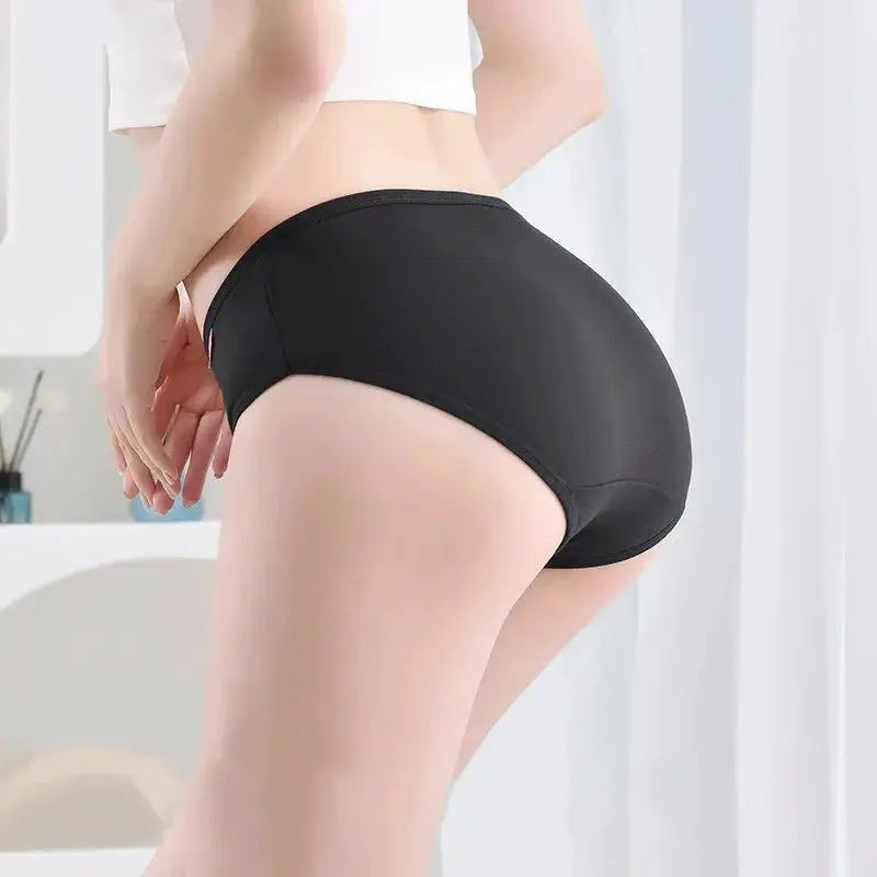 Simples Market women's cotton plus-size black briefs