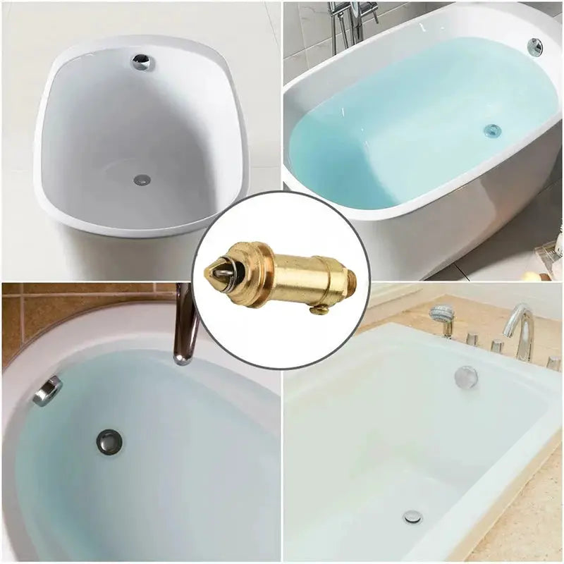 Brass basin pop-up plug valve for sinks and baths; Simples Market replacement waste