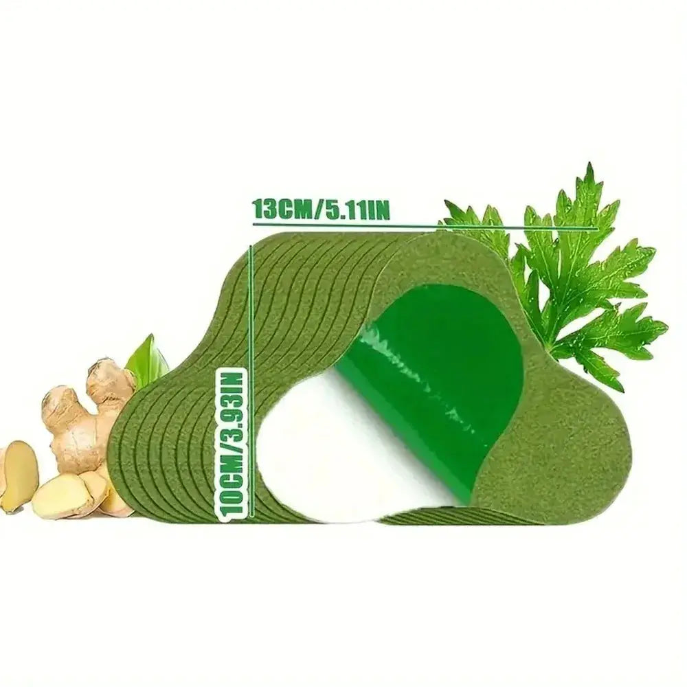 Neck and shoulder acupuncture heat patches in green, long-lasting warmth
