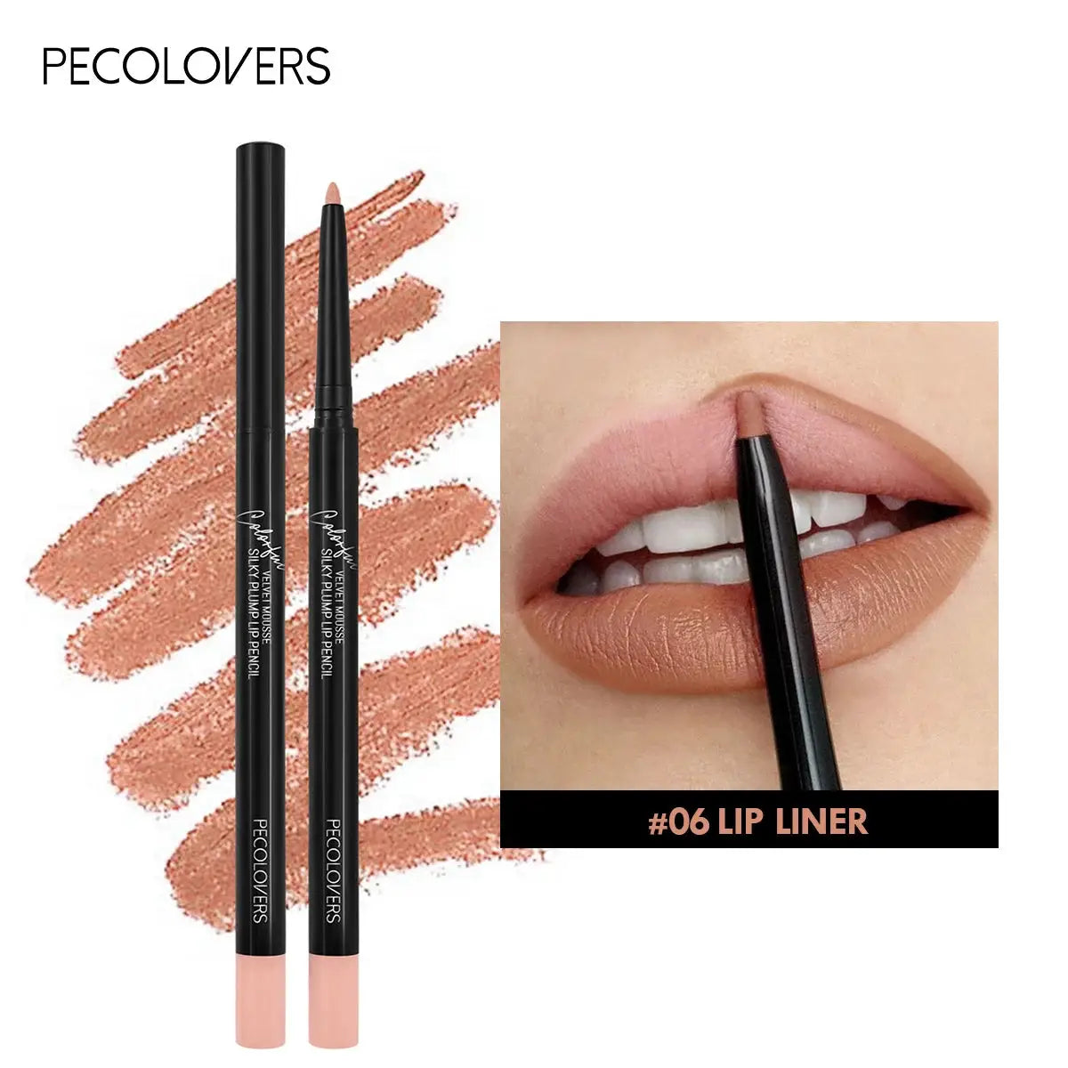 LuxLips Waterproof Matte Lipliner Pencil 12 Colors Long Lasting Smudge Proof Hydrating Lip Definer