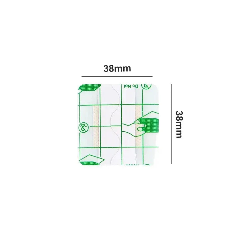 Transparent PU Square Waterproof Adhesive Bandage 38x38mm Pack Of 50 For Minor Wounds