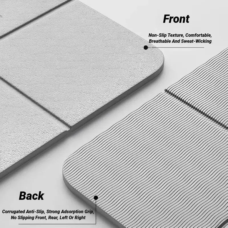 Eco Friendly Foldable Yoga Mat TPE Travel Fitness Double Sided Non Slip For Pilates And Floor Workouts