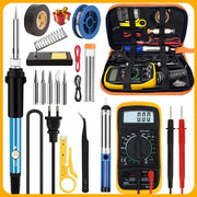 60W Adjustable Temperature Electric Soldering Iron Kit With Replaceable Tips Multi Configuration 10 In 1 16 In 1 20 In 1