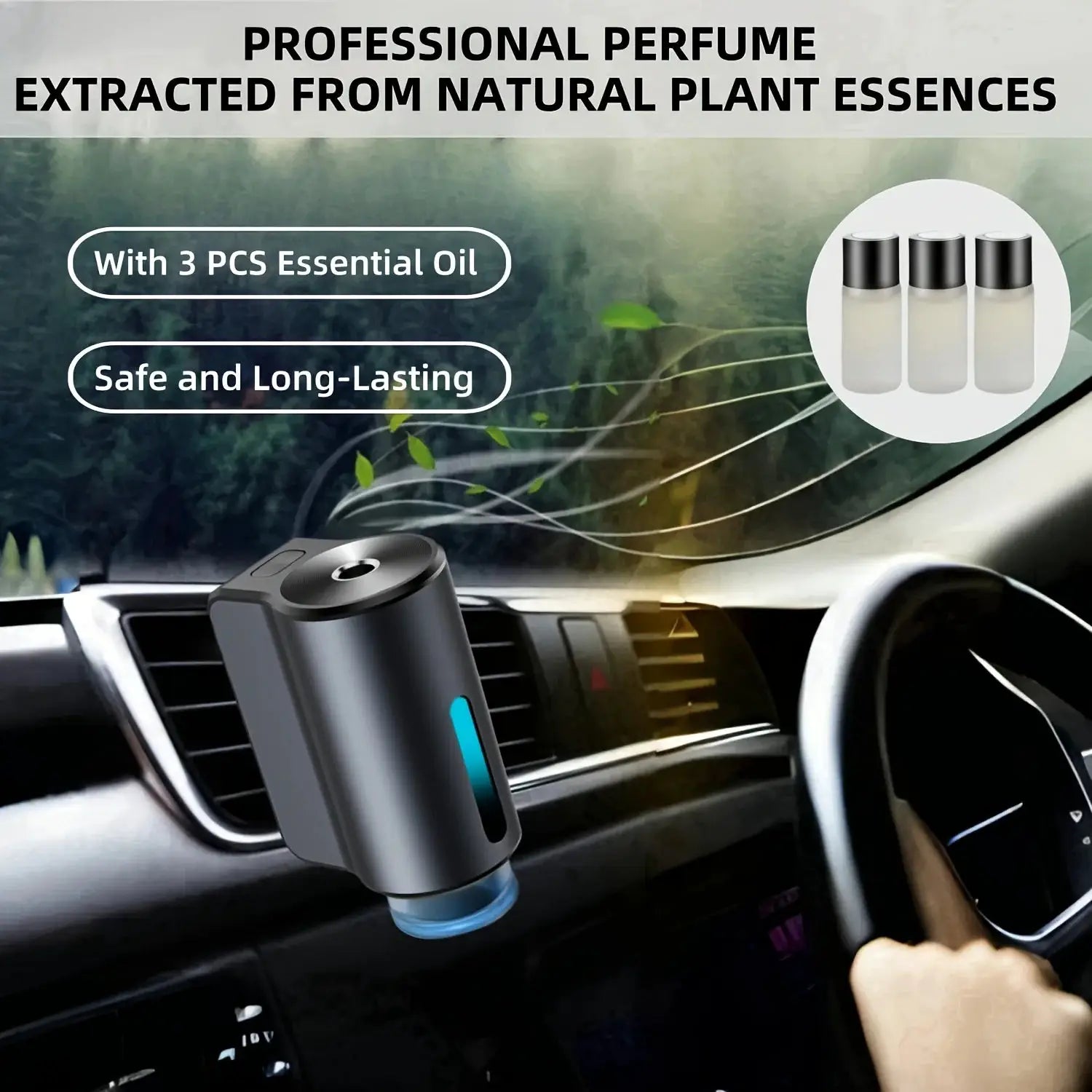 Car Diffuser Purifier Humidifier AI Aromatherapy Ionizer Freshener Essential Oil Diffuser For Vehicles