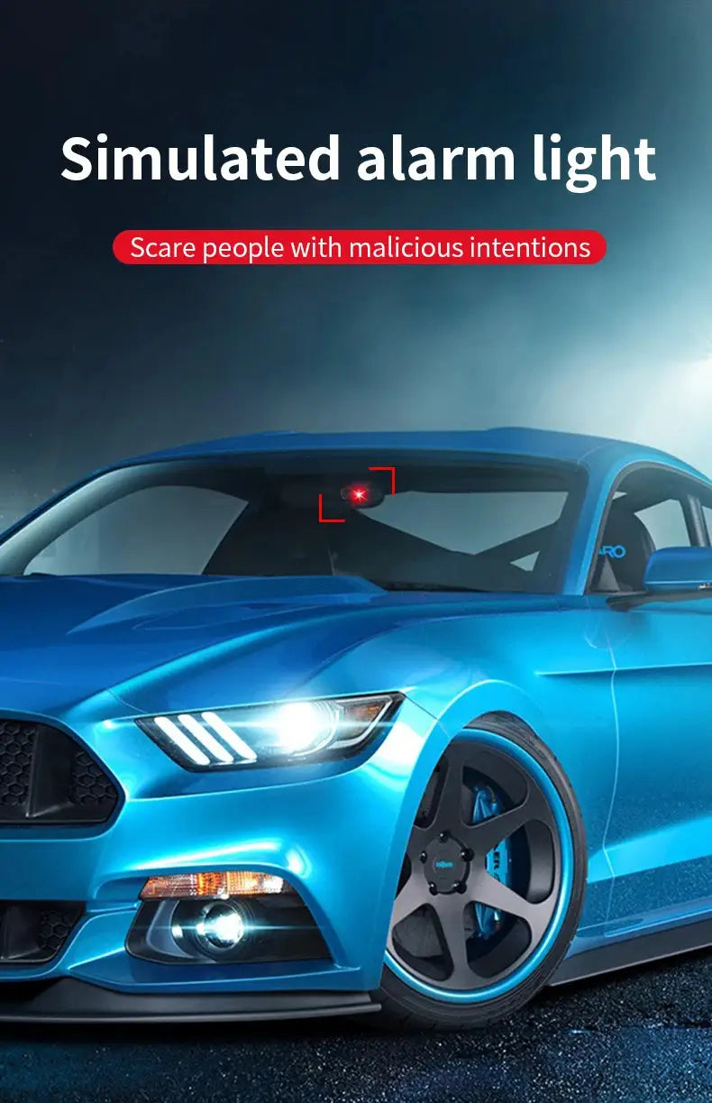 Simples Market 2pc solar powered car fake security light set in blue and red for anti-theft