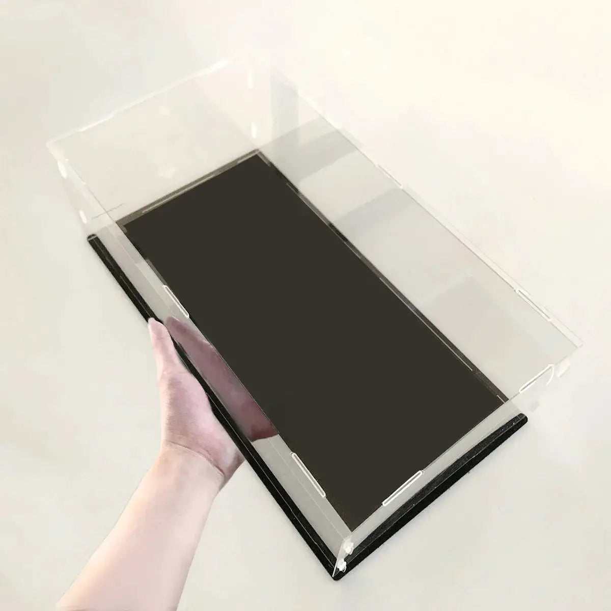 1 to 14 Scale Transparent Acrylic Display Box for Toy Cars and Small Collectibles 37x19x12 cm Inner Ring Size