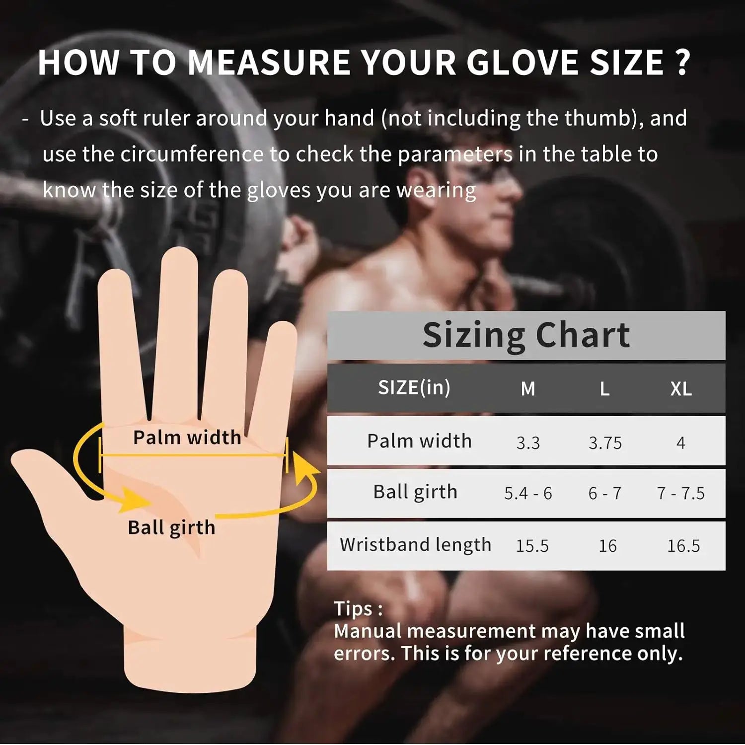 Unisex Training Gloves for Fitness Bodybuilding Weightlifting Gym Enhanced Grip Palm and Wrist Protection