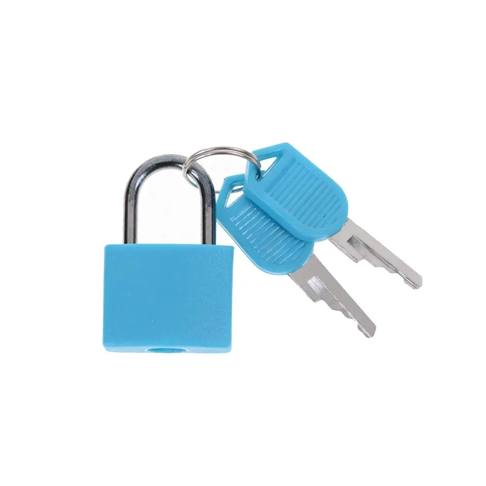 Simples Market blue mini steel padlock with 2 keys and shackle