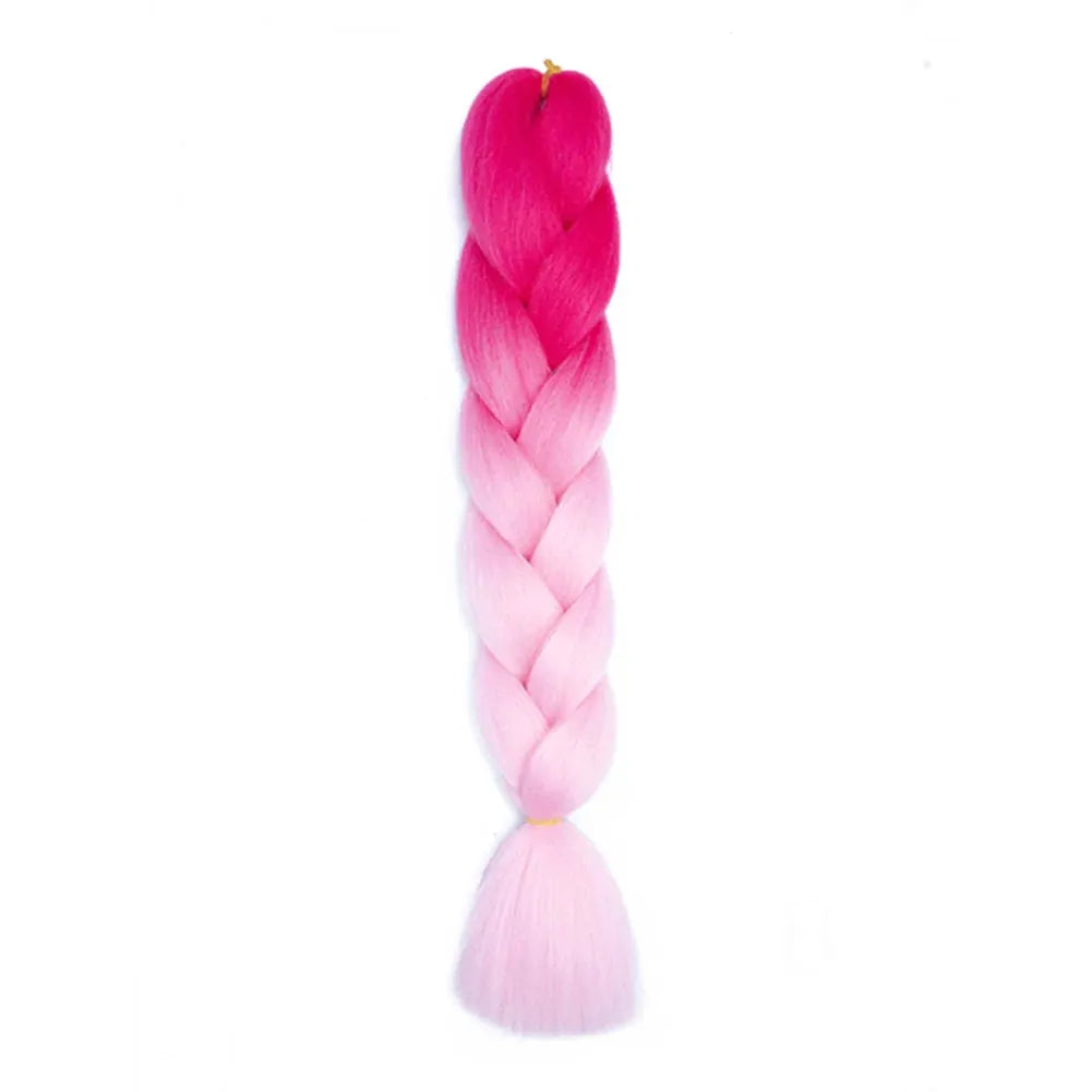 Simples Market 24-inch jumbo braiding hair, afro ombre pink synthetic crochet braid extensions