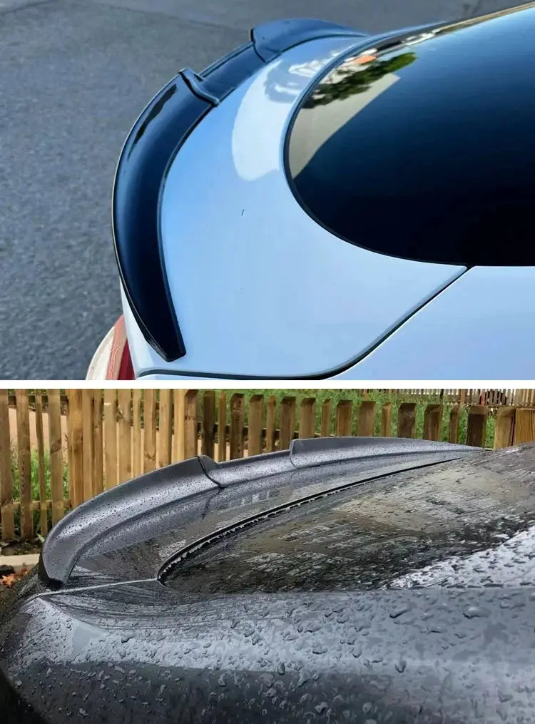 Rear trunk spoiler kit for Audi A4 B8 (2003–2013), 3-piece, matte black soft plastic by Simples Market