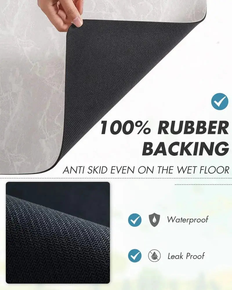 Coffee Machine Mat With Rubber Backing Water Absorbent Dish Drying Pad For Kitchen Worktop Drainage And Home Decor