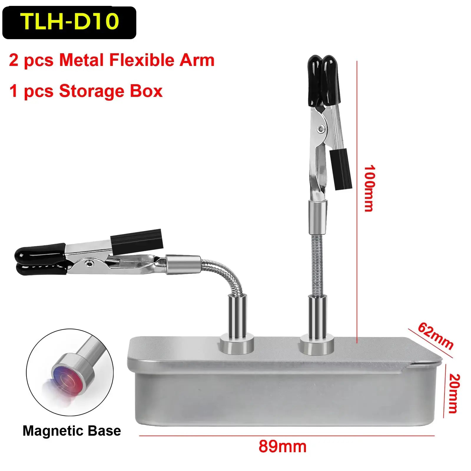 NEWACALOX Soldering Helping Hands Four Magnetic Flexible Arm Welding Assistant PCB Clamp Third Hand Repair Tools
