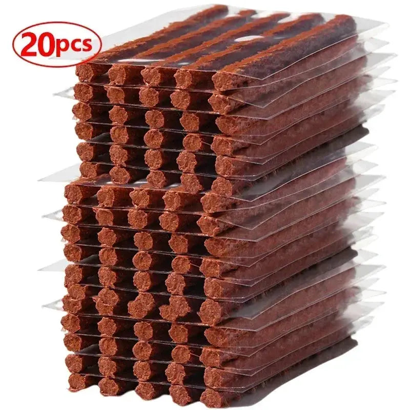 Simples Market tire repair strips, 20pcs brown rubber plugs for tubeless tyre puncture kit