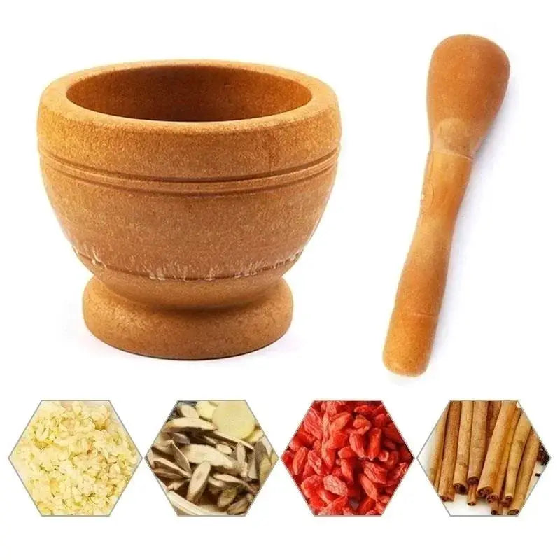 CuisineCraft Resin Mortar and Pestle Set Lightweight Durable Grinding Tool for Spices Herbs Garlic