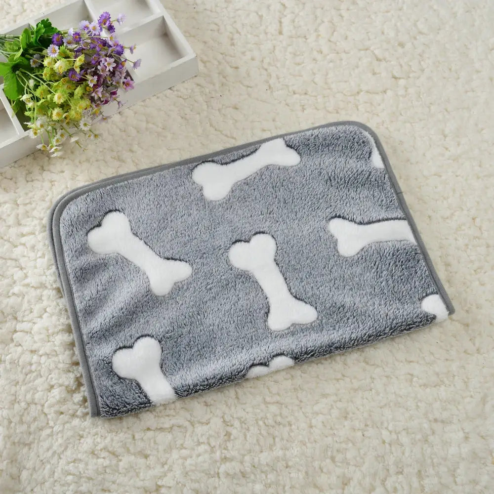 Soft Cozy Dog Bed Mat For Small To Large Dogs Bone Star Avocado Print Warm Mattress Pet Cat Sleeping Blanket