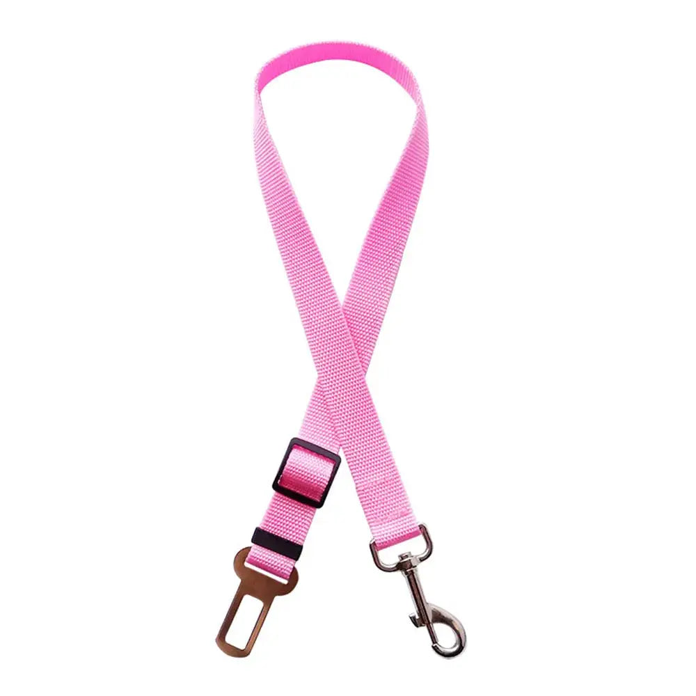 Adjustable Dog Car Seat Belt Harness With Nylon Reflective Cushioning For Safe Car Travel