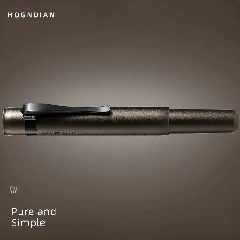 Hongdian M2 mini fountain pen in bronze-brown finish with clip