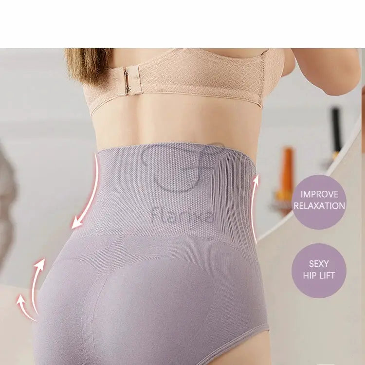 Flarixa high-waist seamless shaping briefs in lavender, postpartum body shaper underwear