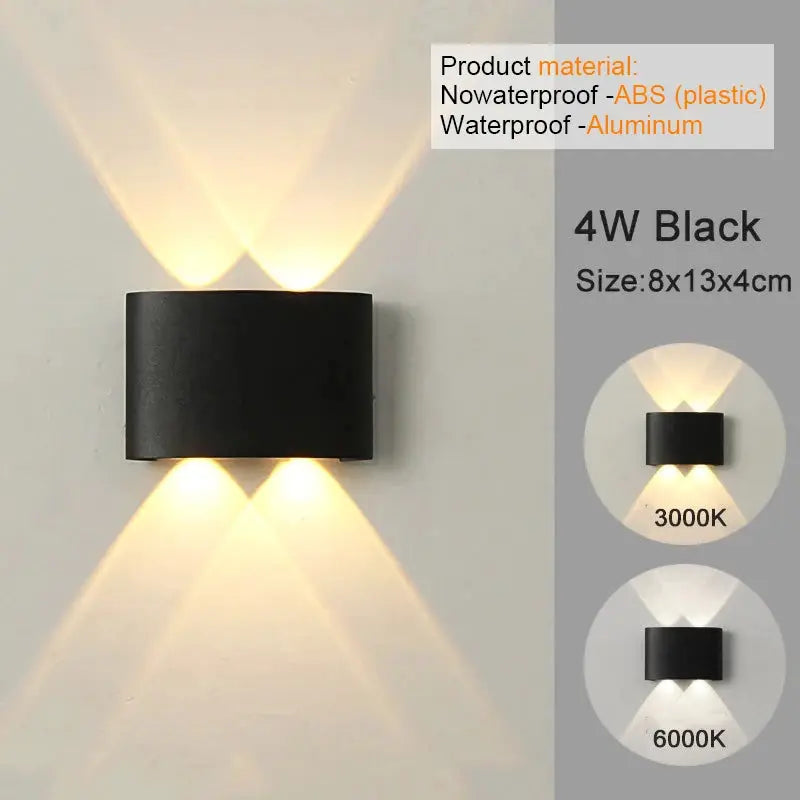 LED Wall Sconces Modern Indoor Outdoor Lamp White Up Down Wall Mount Lights For Living Room Hallway Bedroom Decor