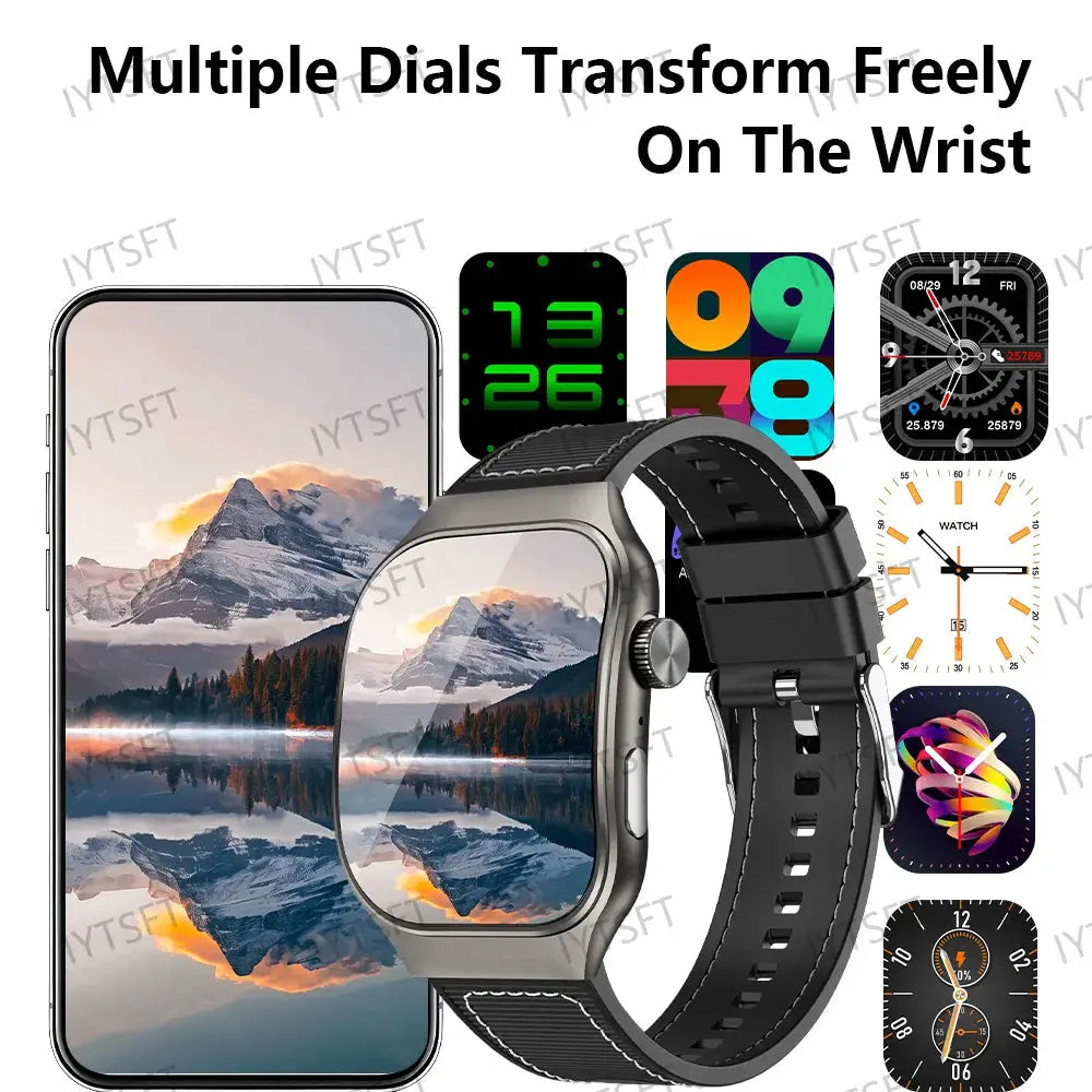 LAXASFIT 2.01 Inch Curved Screen Smart Watch Bluetooth 5.3 HD Super AMOLED Display Multi Sports Modes