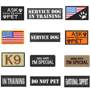 One Piece Embroidered Service Dog Patch For Vests And Harnesses Removable Patch For Dogs And Cats