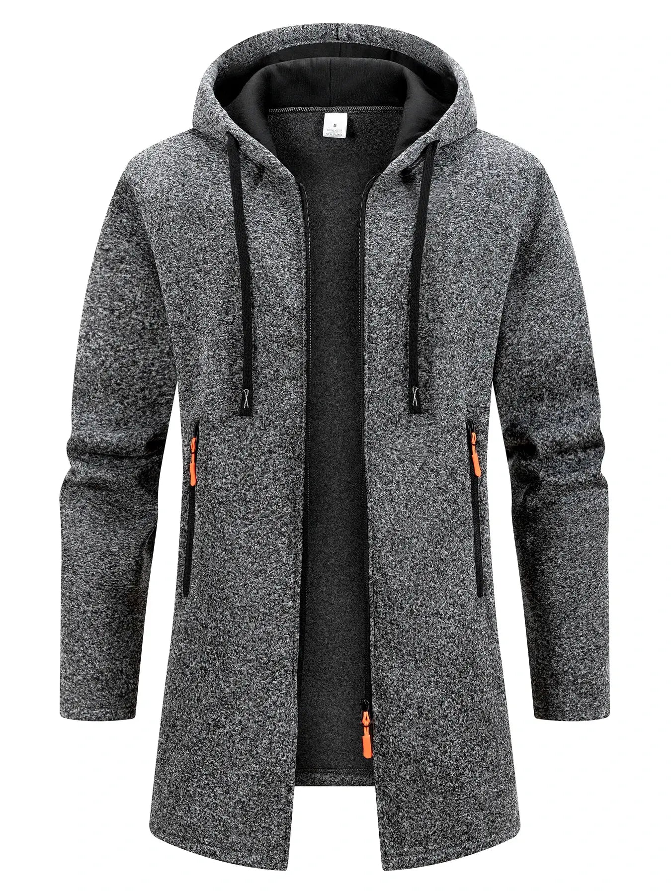 UrbanPulse Streetwear Zip Hoodie Oversized Winter Jacket With Thick Knit Insulation For All Day Warmth