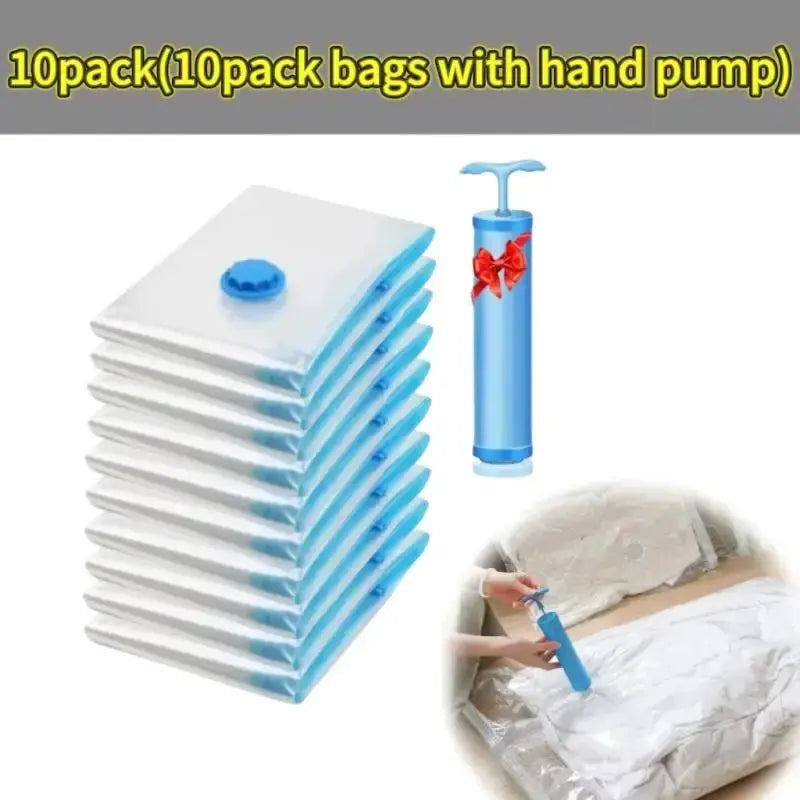 Thickened Vacuum Bags for Quilts and Clothes Storage Transparent