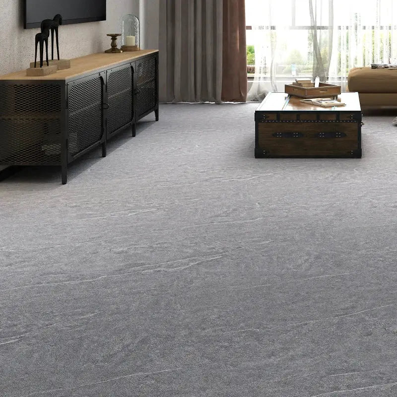 Simples Market floor sticker, 40cm PVC self-adhesive waterproof tile-look gray flooring for home decor