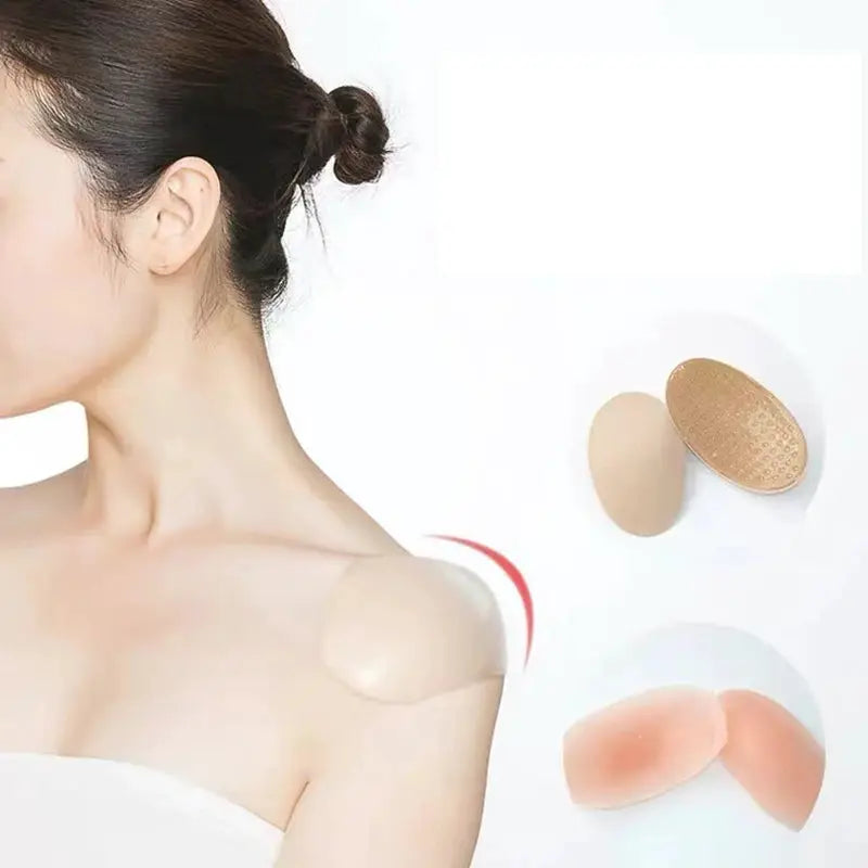 Invisible Silicone Shoulder Pads That Instantly Create Right Angled Shoulders, Detachable And Reusable