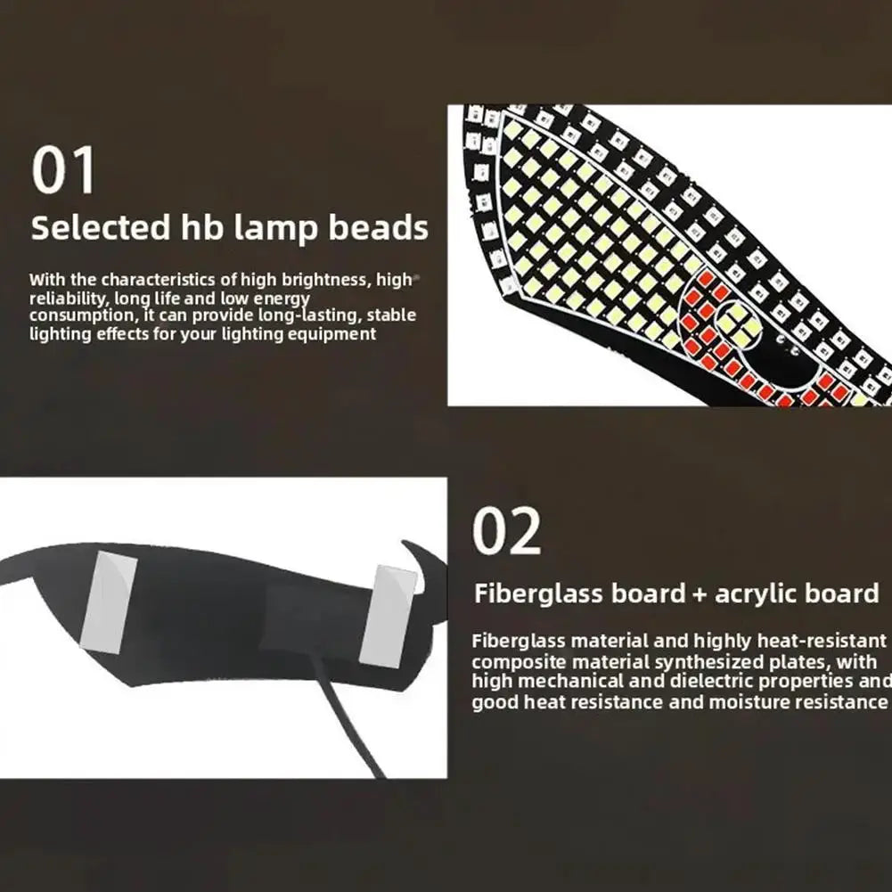 USB Dynamic Big Devil Eyes LED Light for Cars by Simples Market, RGB LED panel with flexible display
