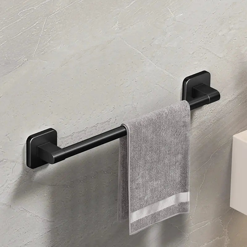 NovaLine Self Adhesive Bathroom Towel Rack No Drill Installation Aluminum Alloy Towel Holder White Or Black