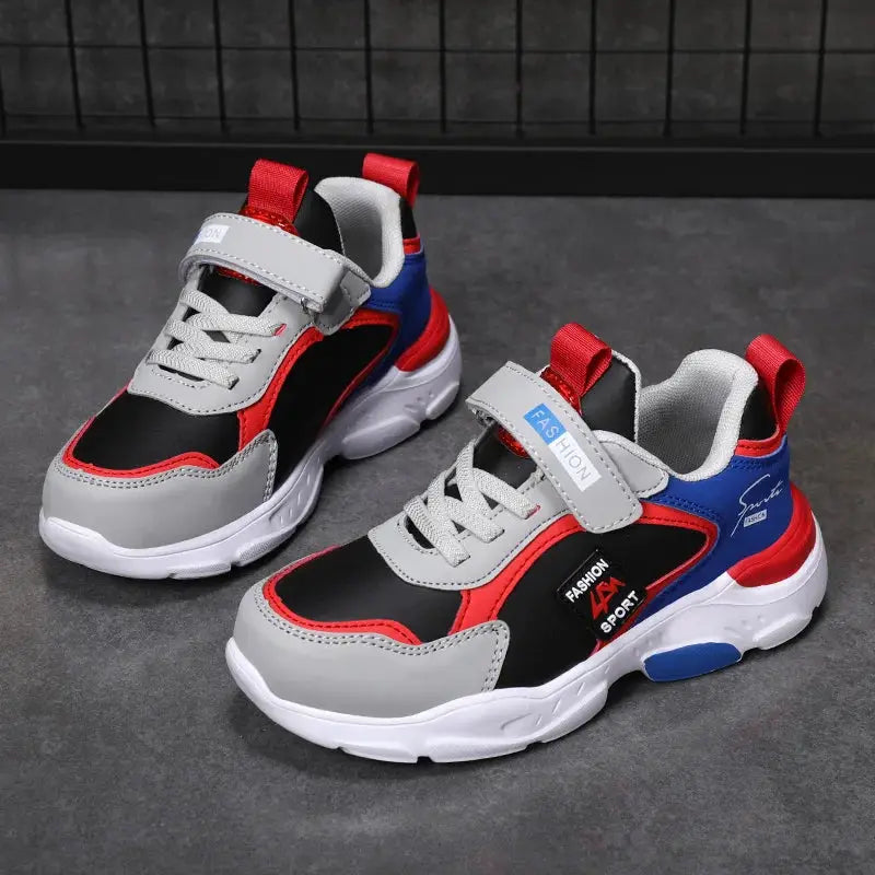 Autumn Winter Boys Sports Shoes Leather Upper Breathable Non Slip Versatile For Elementary School Students Ages 7 To 13