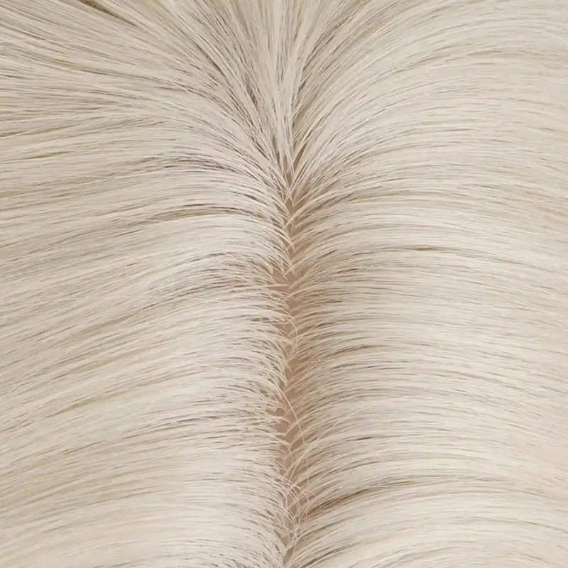 Anime Enid Sinclair cosplay wig by Simples Market in platinum blonde synthetic fibers