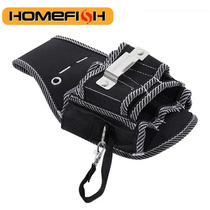 Homefish 9-in-1 tool waist belt in black 600D nylon with metal buckle