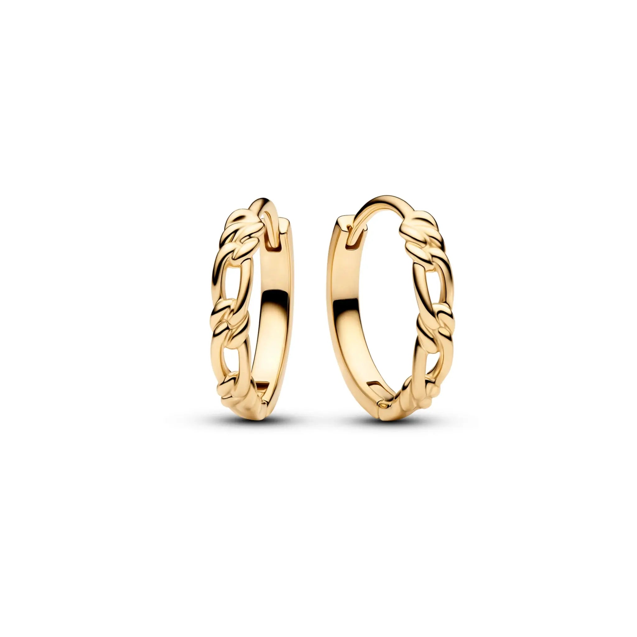 Gold-tone twisted-rope hoop rings, set of 3, by Simples Market