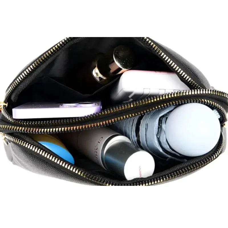 Designer Genuine Cowhide Leather Flap Handbag For Women Luxury Crossbody Messenger Bag