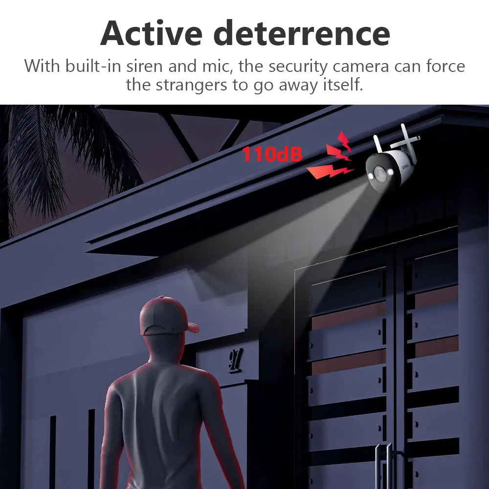 IMOU Bullet 2E outdoor security camera with built-in spotlight