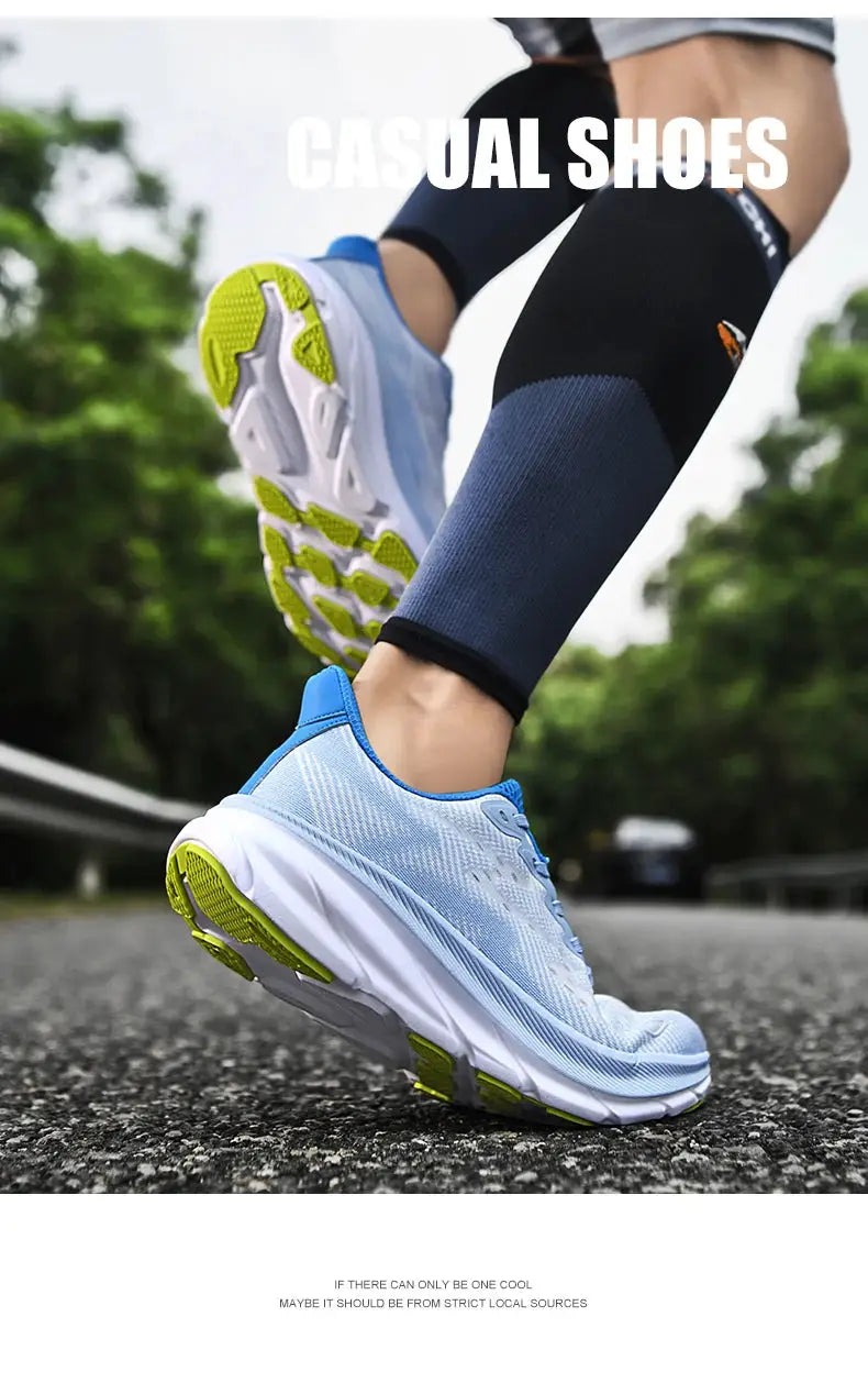 Men's Running Shoes Breathable Mesh Cushioned Non Slip Sneakers