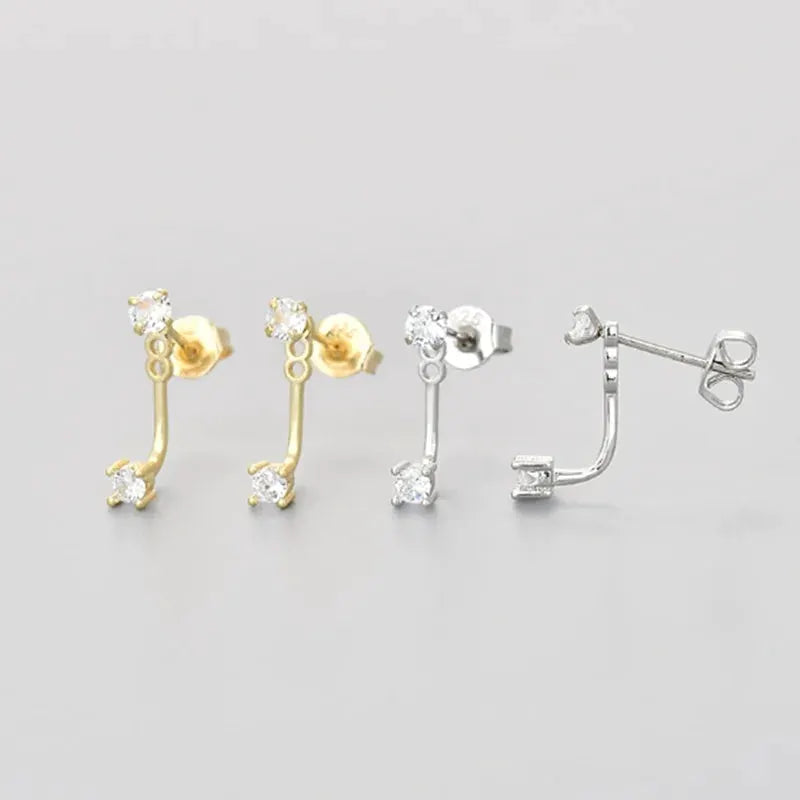 4pc zircon round hoop earring set for women in gold-tone and silver-tone finishes