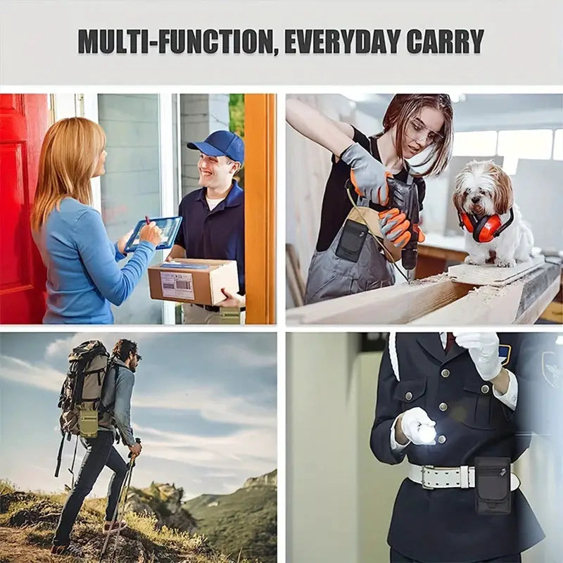 Multifunction outdoor waist bag and phone pouch; versatile everyday carry for travel, running and camping.