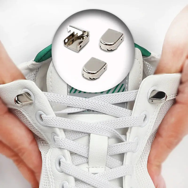 FlexFit No Tie Elastic Shoelaces One Size Fits All Adults And Kids Quick Slip On Shoes