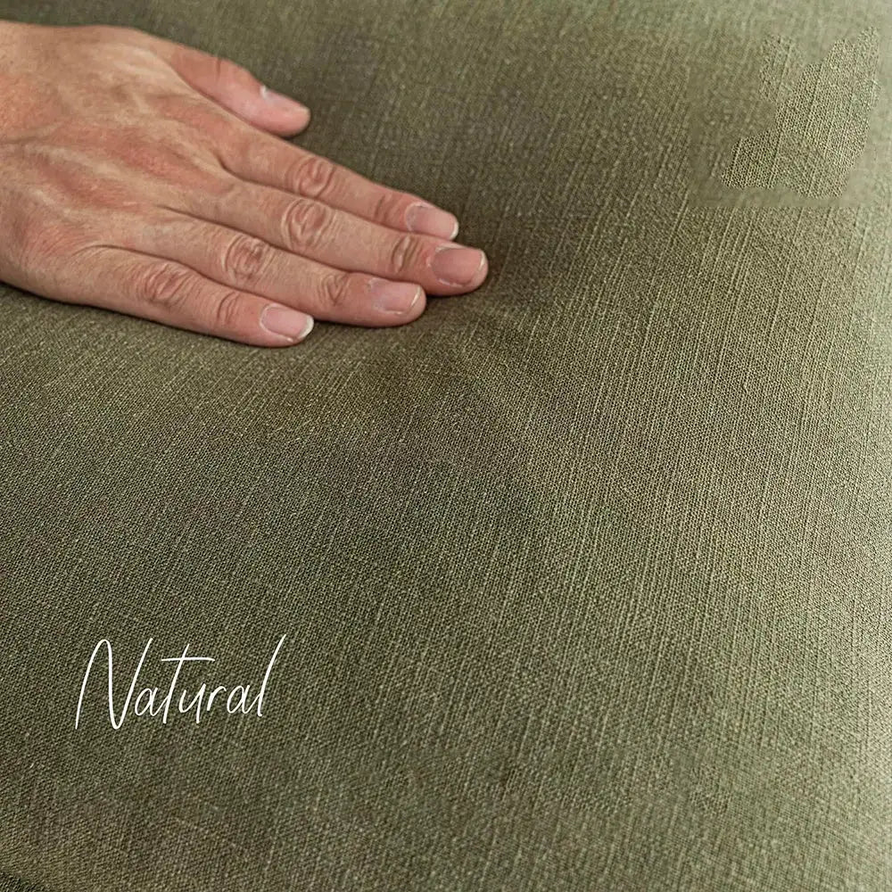 Decorative ramie cushion cover in natural color for chair, couch, or sofa by Simples Market