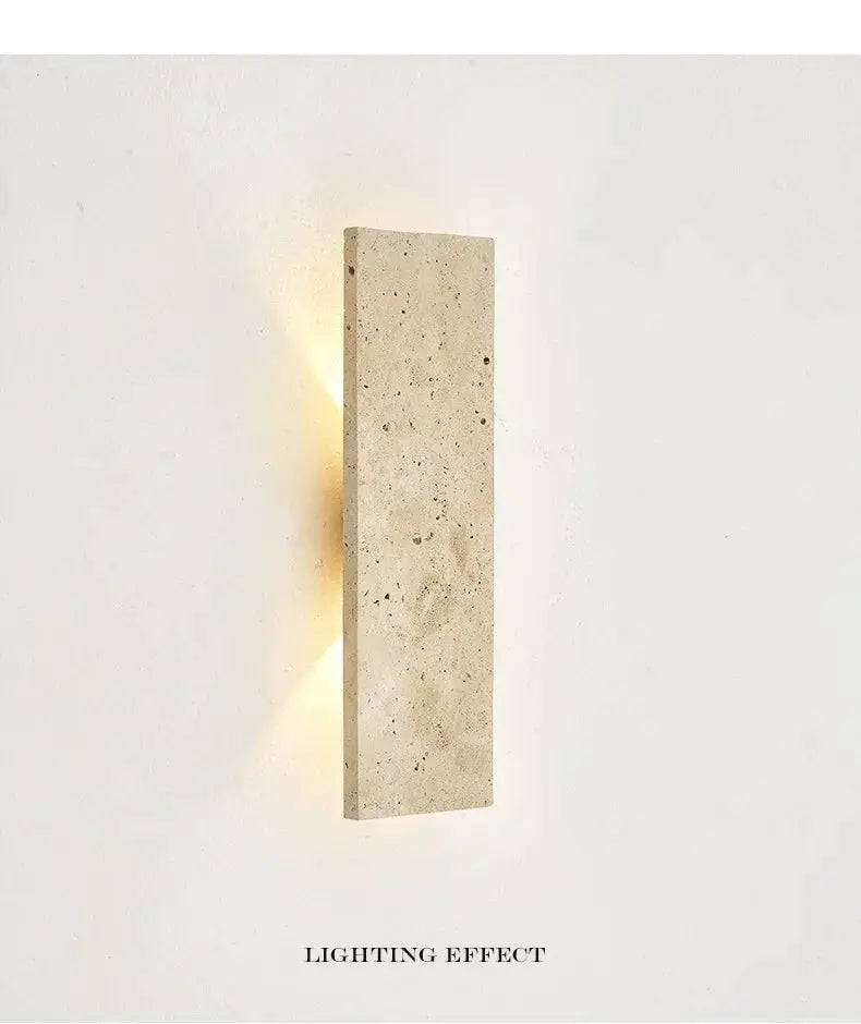Outdoor waterproof wall lamp, natural stone vertical LED wall light by Simples Market, 18W outdoor lighting.