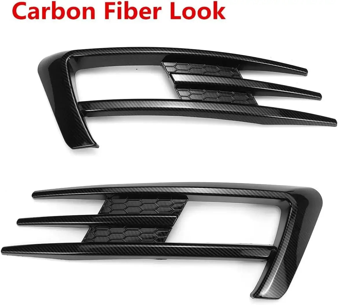 Pair carbon fiber look fog light grilles for VW Golf 7 MK7 GTI (2014–2017) by Simples Market